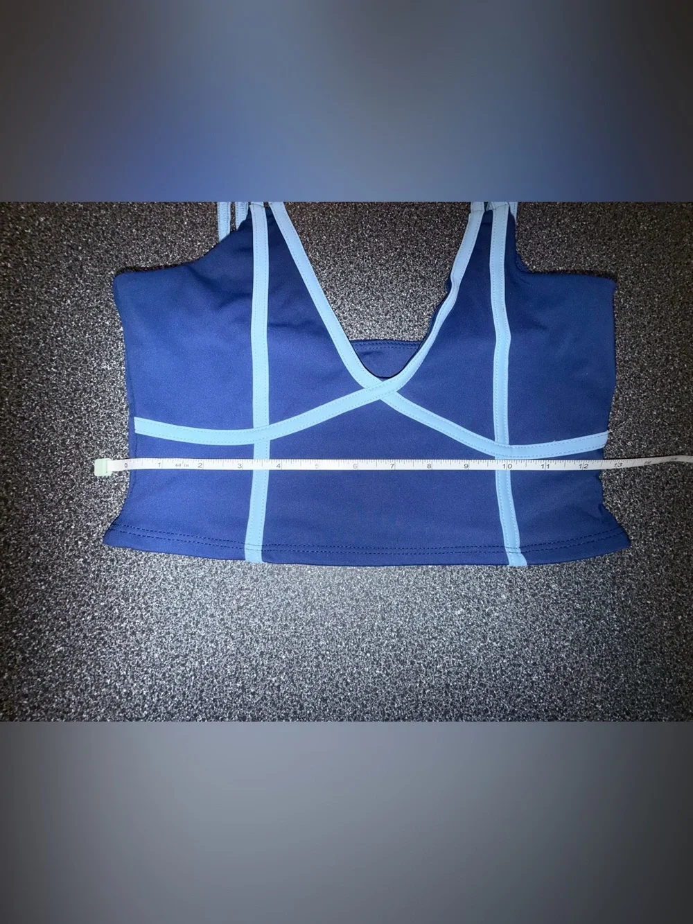 Tiger Friday Miami Vice 2 Piece Blue Dance Set,Top Size Adult Small, Shorts Med